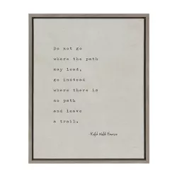 18" x 24" Sylvie Emerson Quote Framed Canvas Gray - Kate & Laurel All Things Decor