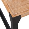 vidaXL Solid Acacia Wood Coffee Table with Steel Legs - Stylish Industrial Look, Durable Living Room Furniture, Easy Assembly, Brown and Black - 4 of 4