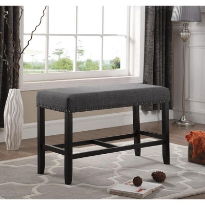 NicBex Upholstered Bench,Dining Bench with Nailhead Trim,Modern Ottoman with Wood Legs for Living Room,Entryway,Kitchen