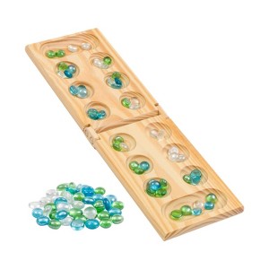 Probe Hues Wooden Foldable Mancala Game Set - 1 of 3