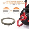 Auto-Feed Drain Cleaner Machine,Electric Drain Auger Professional for 2 to 4 Inch Pipes,with 6 Cutters,Drain Auger Cleaner Sewer Snake - 2 of 4