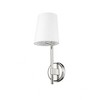 Winward Collection 1-Light Wall Sconce - Classic Traditional Style with Fabric Shade - 3 of 4