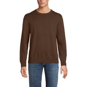 Lands' End Men's Fine Gauge Cotton Crew Neck Sweater - 1 of 3