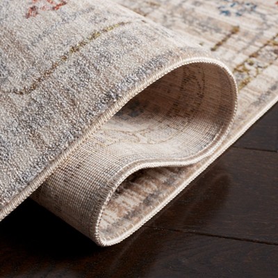Ivory and Sage Vintage Persian Flat Woven Area Rug 5' x 7'