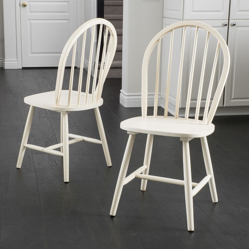 Set of 2 Countryside High Back Spindle Dining Chair Cream - Christopher Knight Home, 3 of 6