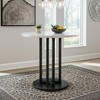 Centiar Round Dining Table Black - Signature Design by Ashley: Faux Marble Top, Counter Height, 4-Seater - 2 of 4