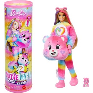 Barbie Cutie Reveal Care Bears Doll & Accessories, Series 2 Togetherness Bear with 10 Surprises - 1 of 4