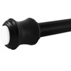 Home Mart Goods Matte Black Regent Metal Shower Curtain Tension Rod Rust Resistant Non-Slip - 42"-72" - 3 of 3
