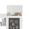 TopComfy Decorative Bookshelf 3 in 1 Kids Bookshelf and Toy Storage Cabinet with Removable Chalkboard for Bedroom, White, 49.8"*17.52"*4.72" - 4 of 4