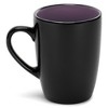 Elanze Designs Color Pop Purple Black Exterior 16 ounce Glossy Ceramic Mugs Matching Set of 4 - 2 of 4