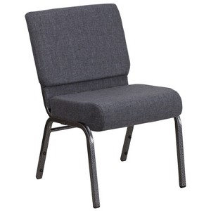 Riverstone Furniture Collection Dark Fabric Church Chair Dark Gray