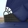 Resenkos 4 Pieces Round Rattan Daybed, Outdoor Sectional Furniture, Polyethylene Rattan, Light - 3 of 4