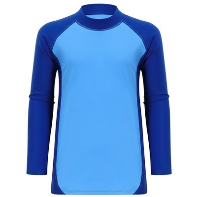 Boy's UPF 50+ Long Sleeve Rash Guard Swim Shirt Quick Dry Lightweight Swimsuit Youth SPF Fishing Hiking Sun Shirts for 5-14Years