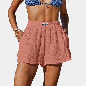 Women's Cotton High-Rise Cover-Up Shorts - Cupshe - 1 of 4