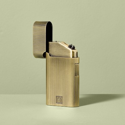 Ribbed Brass Battery Rechargeable Thumb Lighter - Hearth & Hand™ with Magnolia