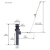 WOWOW 2 1/8 in. x 8 5/8 in. x 8 5/8 in. Lift Rod Drain Assembly in Brushed Nickel - 4 of 4