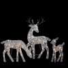 Northlight Set of 3 LED Lighted White Reindeer Family Outdoor Christmas Decorations 29" - 3 of 4