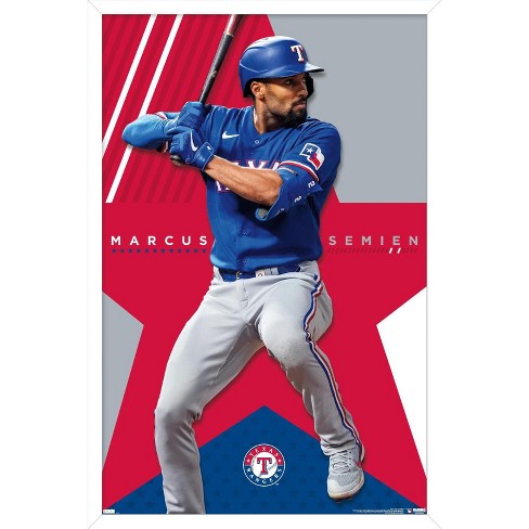 Trends International MLB Texas Rangers - Globe Life Field 22 Framed Wall  Poster Prints White Framed Version 22.375 x 34