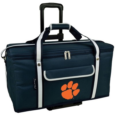 NCAA Clemson Tigers Folding Soft Sided Rolling Cooler - 64 cans