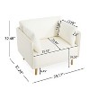 CAVINAS Polyester Accent Chair with Soft Cushions and Wooden Legs,Modern Upholstered Living Room Chairs,Reading Chairs for Living Room - 3 of 4