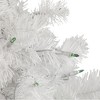 Northlight 3' Prelit Artificial Christmas Tree Slim White Tinsel - Green Lights - 2 of 4