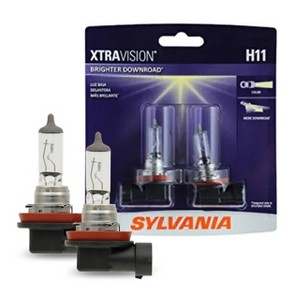 SYLVANIA - H11 XtraVision - High Performance Halogen Headlight Bulb, High Beam, Low Beam and Fog Replacement Bulb (Contains 2 Bulbs) - 1 of 4