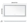 20-55in Oversize Led Dual Illuminated Bathroom Mirror Wall Mounted Antifog Vanity Mirror, Wall Decor Mirror - 2 of 4