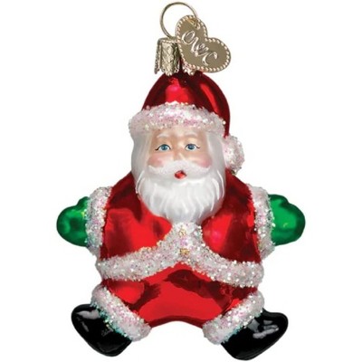 Old World Christmas Glass Blown Ornament, Small Silly Santa