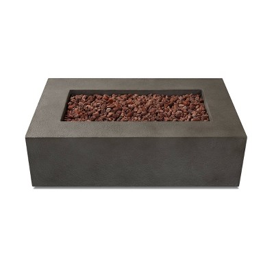 Glacier Gray 54" Gas Fire Pit Table with Lava Rocks