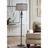Pacific Coast Lighting Modern 65" Tall Standing Floor Lamp Pole Black Gray Glass Living Room Bedroom House Reading Office Home Decor Metal Drum Shade - 2 of 4