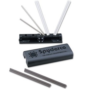 Spyderco Tri-Angle Premium Sharpmaker with Two Sets of High Alumina Ceramic Stones | Effectively Sharpens Knives | Instruction Book and DVD Included - 1 of 4