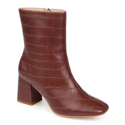 Journee Collection Women's Trevi Inside Zip Block Heel Booties