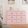 Dresser for Bedroom with 6 Drawers, Wide Chest of Drawers with Changing Table Top - 2 of 4