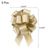 Unique Bargains Personalized Sparkly Gift Wrapping Large Pull Bows for Wedding Baskets 5 Pcs - 2 of 4