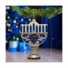 Kurt Adler Noble Gems Glass Ornament, Happy Hanukkah Lights - 3 of 4