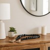 Bohemian Wooden Beads with Tassels and Mixed Shapes - Garland Ideal for Living Room, Bedroom, Coffee Table, or Shelf Decor - 2" Black & Brown - 2 of 4