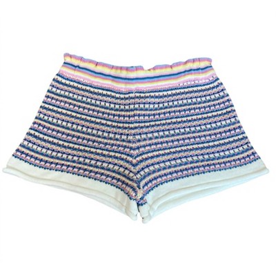 Girls Blue Knit Shorts - DESIGN HISTORY
