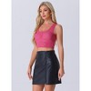 Allegra K Women's Sheer Mesh Scoop Neck Glitter Stars Sleeveless Party Crop Tank Top - 4 of 4
