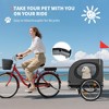 Dog Bike Trailer for Medium Large Dogs - Convertible to Jogging Stroller, Foldable Pet Bicycle Carrier with 19" Air Tires, fits 20"-29" Bike - 3 of 4