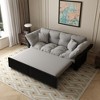 74.8'' Velvet 3-Seater Sofa with Pull-Out Function, Tufted Design, 3-in-1 Convertible Feature and 2 Soft Pillows - 2 of 4