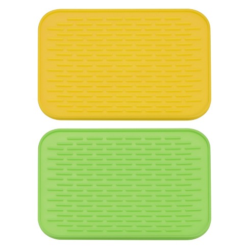 Unique Bargains Silicone Dish Drying Mat Under Sink Drain Pad Heat  Resistant Non-slipping Suitable For Kitchen Blue : Target