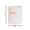 Beachcombers 6.2" x 7" Coastal "SEASoned with Love" Kitchen Utensil Holder - 3 of 3