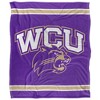 Western Carolina University Primary Logo Stripes Silky 50x60 Blanket, 1 Sided - 2 of 4