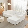 GDFStudio Alaric 103.54" Modern 3-Seater L-Shaped Chenille Upholstered Sectional Sofa with 5 Pillows - 2 of 4