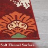 Floral Rug Vintage Distressed Rug Colorful Indoor Floor Mat Washable Accent Rug - 4 of 4