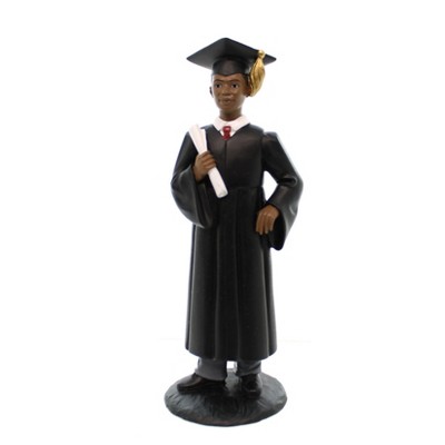 Black Art 8.5" Male Graduate Collage High School  -  Decorative Figurines
