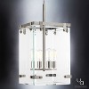 Urban Ambiance Luxury Modern Farmhouse Narrow Chandelier,  28-3/8"H x 14-3/4"W SQ,  Brushed Nickel, UHP2443 - 3 of 4