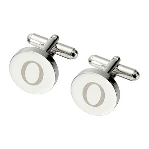 Unique Bargains Alphabet Copper Round Men Cuff Links - 1 of 4