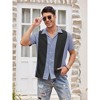 COOFANDY Men's Vintage Bowling Shirt Short Sleeve Button Down Summer Cuba Beach Shirts - 4 of 4