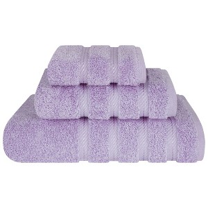 American Soft Linen Luxury Turkish 3 Piece Towel Set, 100% Cotton Soft Absorbent Bath Towels for Bathroom - 1 of 4